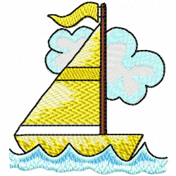 Boats Embroidery Design 1 Boats Embroidery Design 1